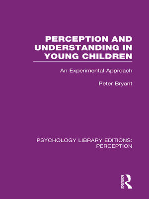cover image of Perception and Understanding in Young Children